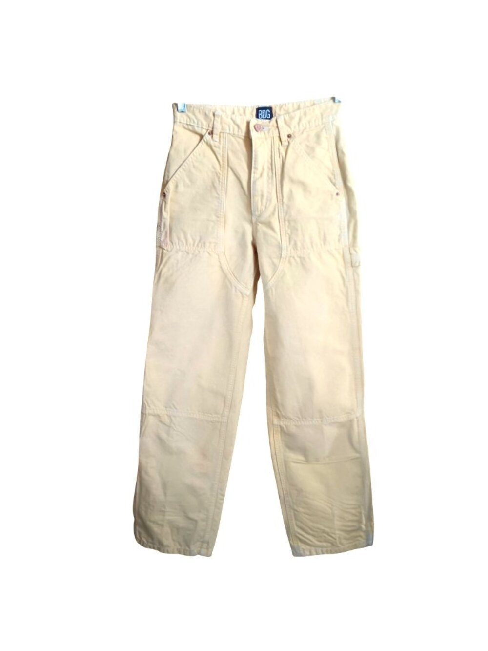 Womens 24 Utility Carpenter Jeans BDG Urban Outfitters Yellow Dungarees Skater